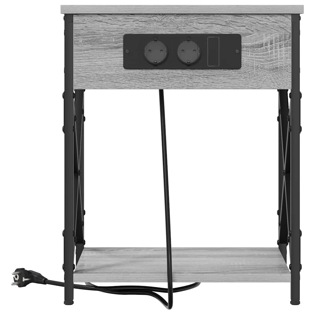 Noční skříňka 2 pcs Šedá Sonoma 41 x 31 x 51 cm