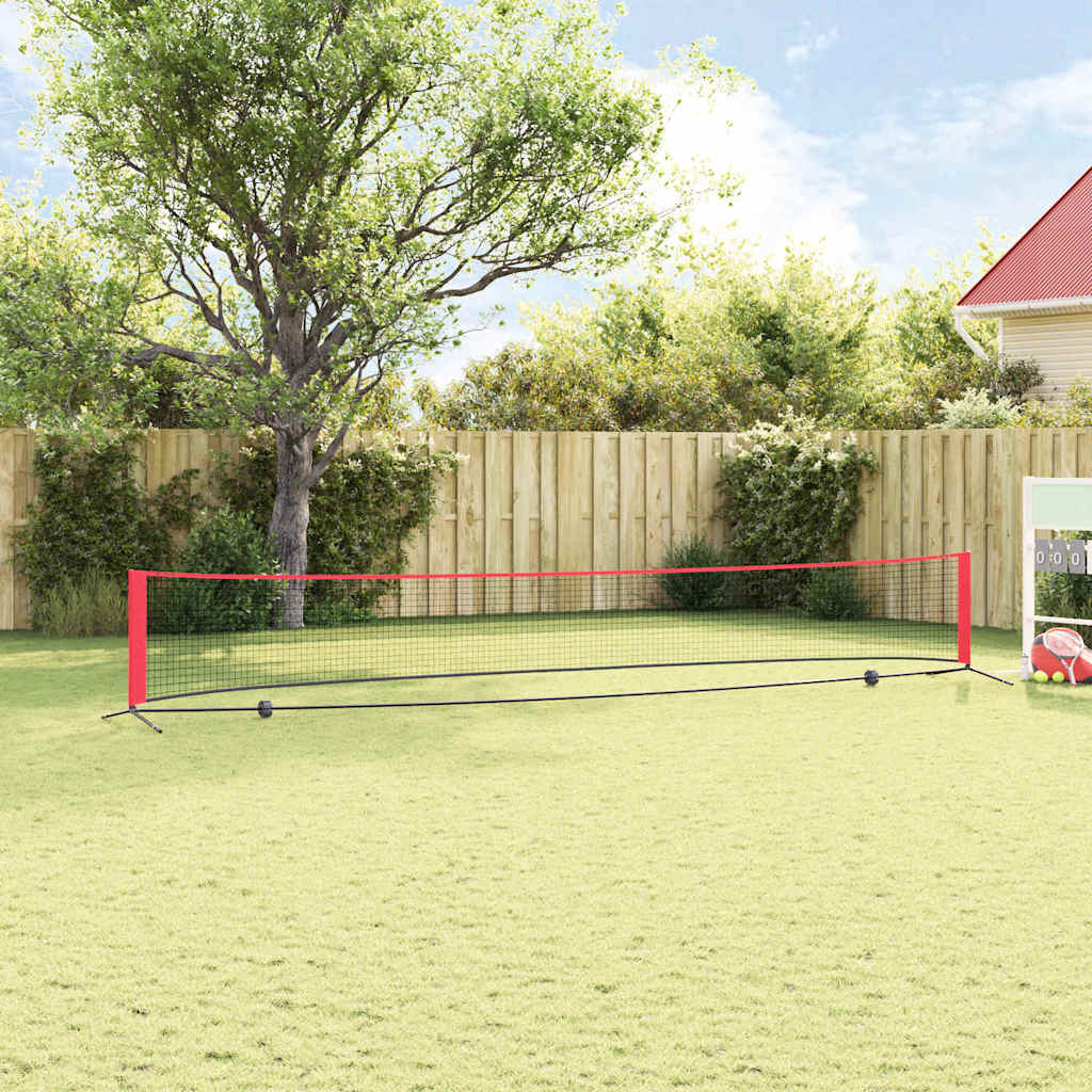 Tenisová síť Černá a červená 595 x 90,5 x 87 cm Polyester