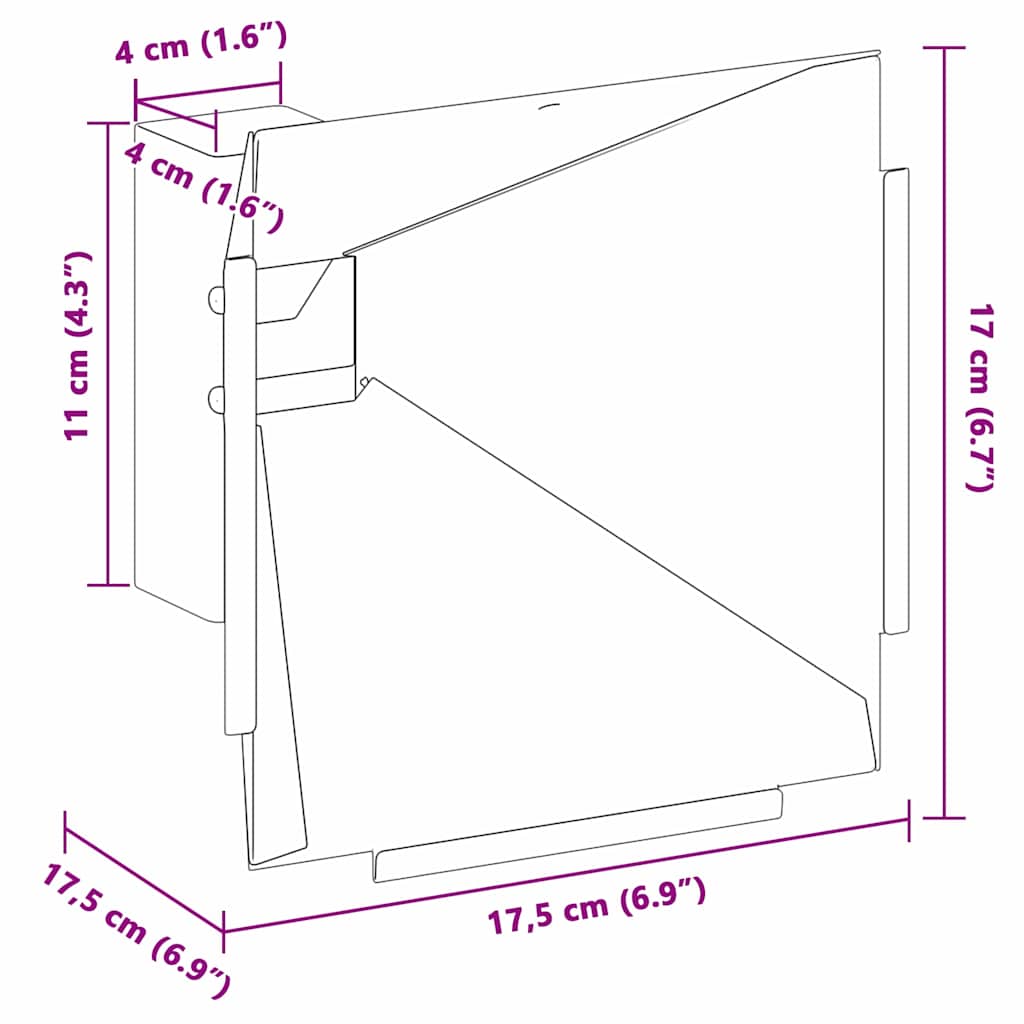 Lapač diabolek Černá 17 x 17 cm Ocel