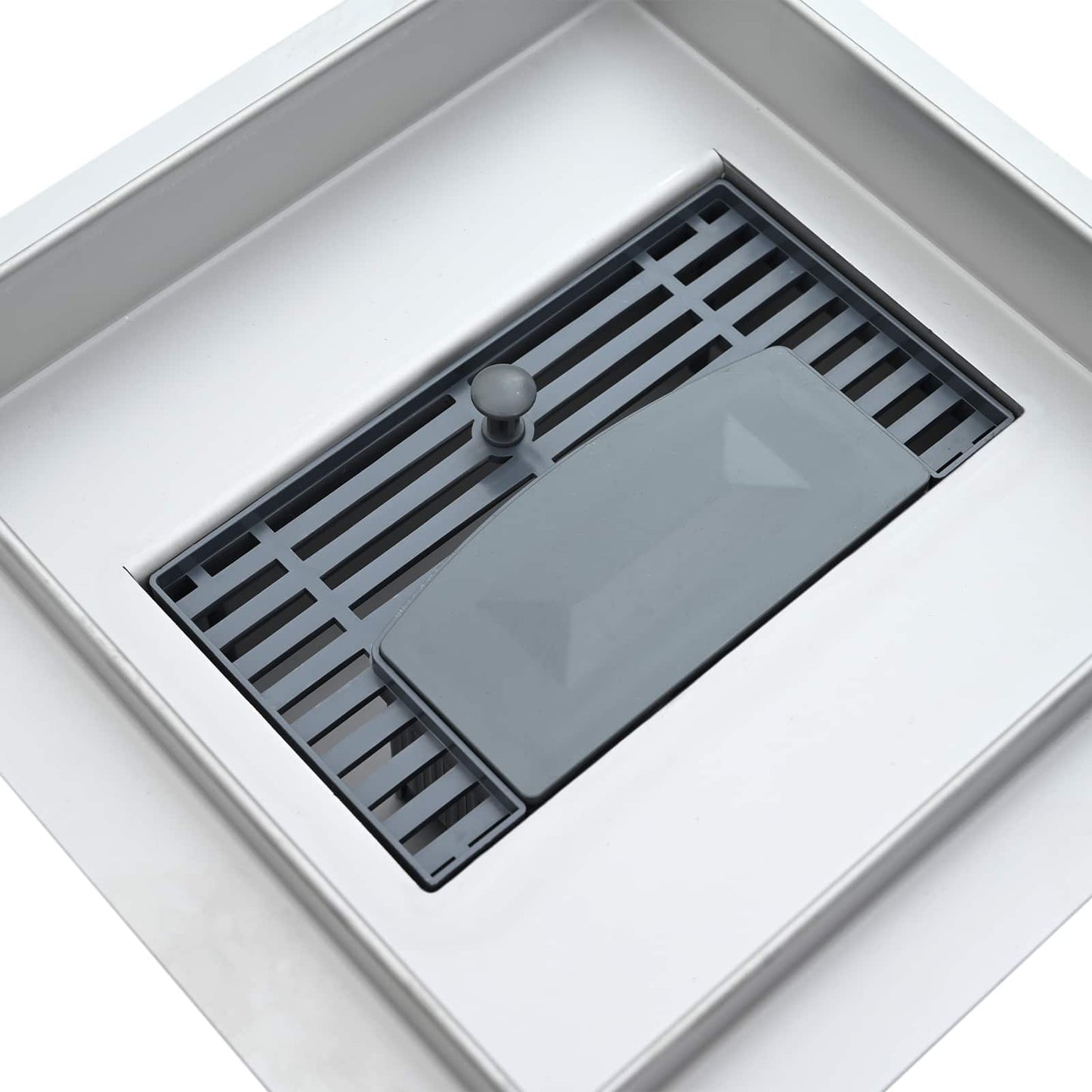 2 v 1 sprchový odtok Stříbrná 15 x 15 cm Nerezová ocel 304