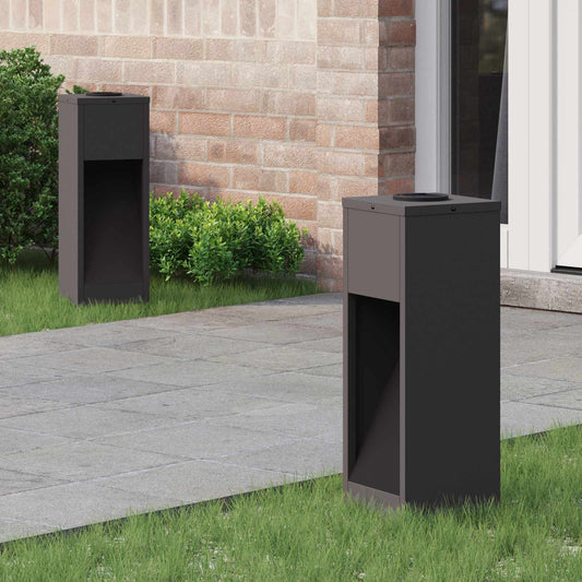 Solární LED osvětlení cesty 2 pcs Černá Studeně válcovaná ocel