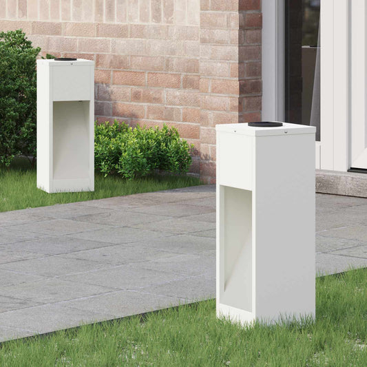 Solární LED osvětlení cesty 2 pcs Bílá Studeně válcovaná ocel