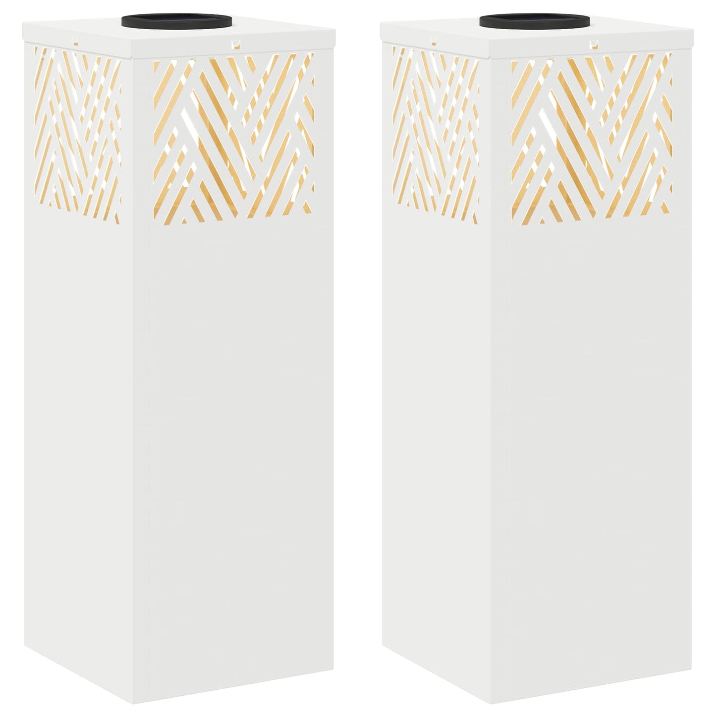 Solární LED Cestovní Světlo 2 pcs Bílá Studeně válcovaná ocel