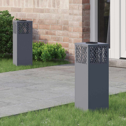 Solární LED Cestovní Světlo Rybí kost 2 pcs Antracit