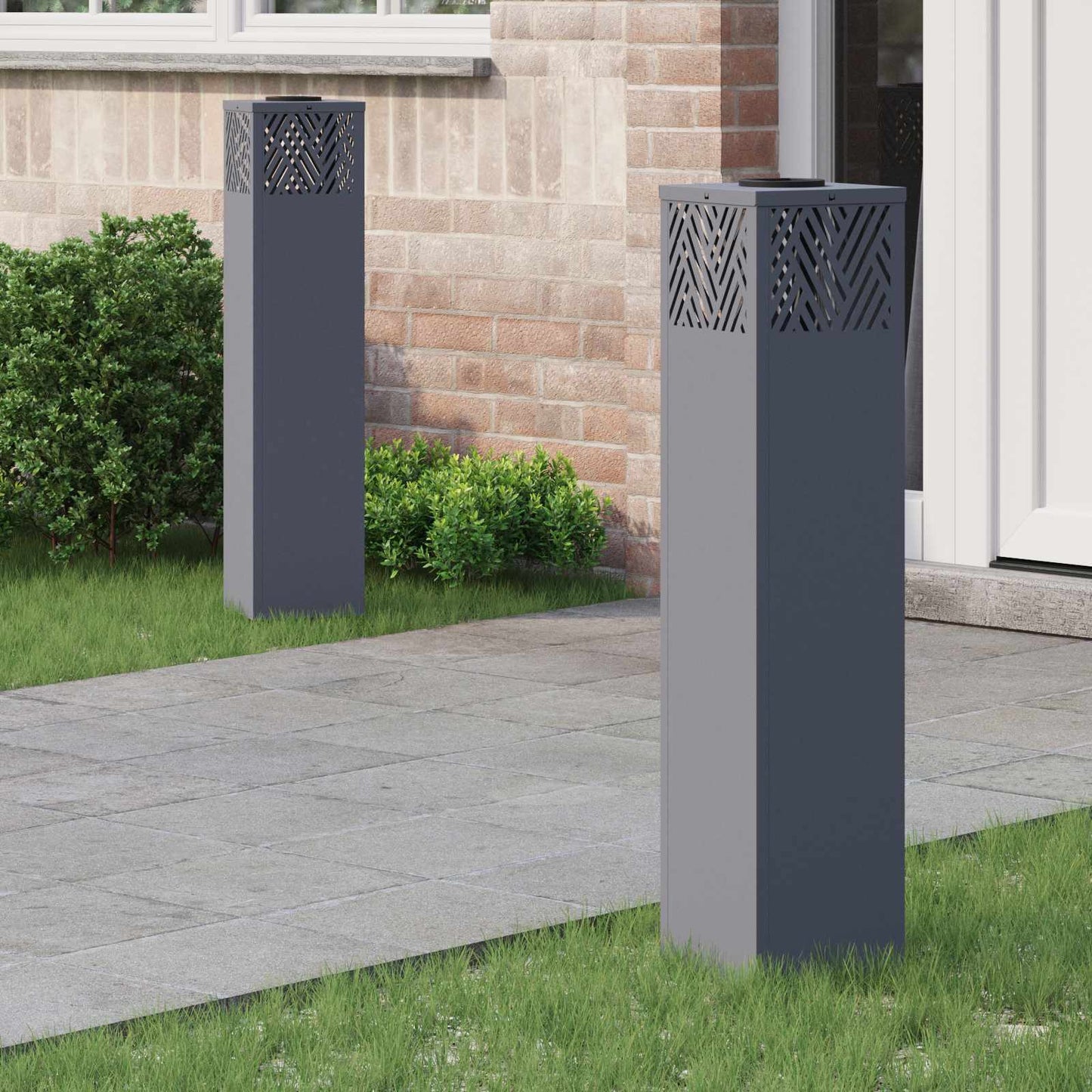 Solární LED Cestovní Světlo Rybí kost 2 pcs Antracit