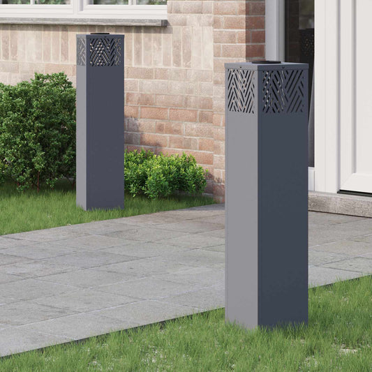 Solární LED Cestovní Světlo Rybí kost 2 pcs Antracit