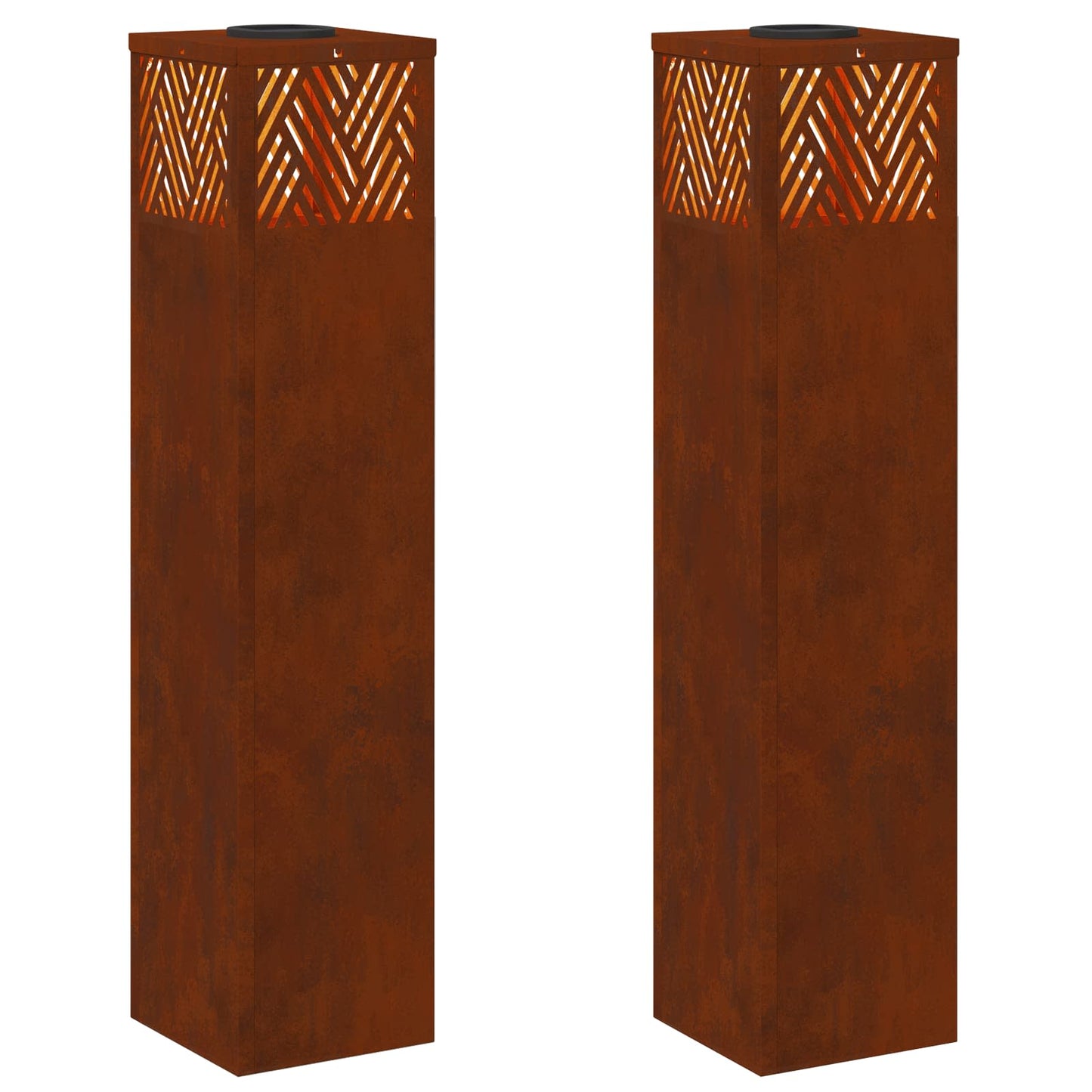 Solární LED Cestovní Světlo 2 pcs Cortenová ocel Cortenová ocel