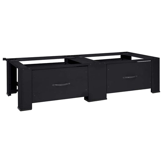 Podstavec na pračku 2 pcs Černá 64 x 55 x 32.5 cm Ocel